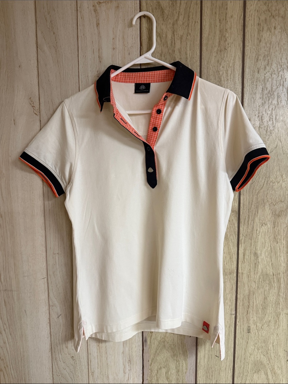 Maybach Cream Polo Shirt with Black & Orange Trim exclusive limited edition.